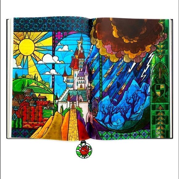 Beauty and the Beast Stained Glass Window Journal holographic & graphic … - Picture 6 of 8